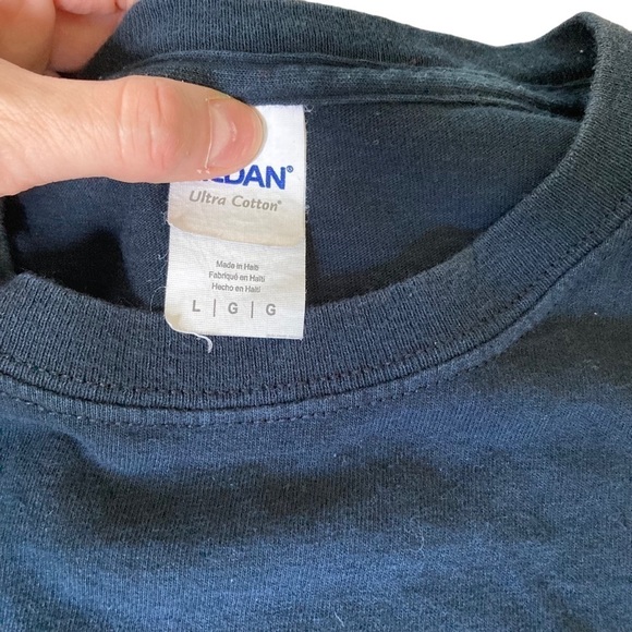 Men’s T-shirt Black Biker Skull Print ‘Moonshine Raceway’ Graphic Size L - Picture 7 of 10